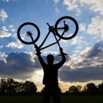 Victory with bike